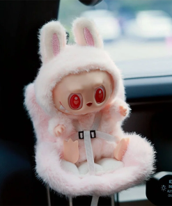 Labubu Car Seat Fluffy Pink
