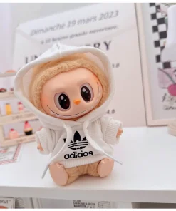 Labubu Adidas hoodie white