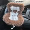 Labubu Car Seat Fluffy Brown