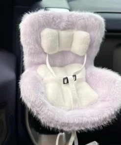 Labubu Car​ Seat Fluffy Purple