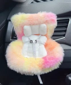 Labubu Car Seat Fluffy Multicolor