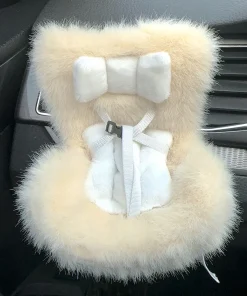 Labubu Car Seat Fluffy Cream