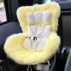 Labubu Car Seat Fluffy Yellow
