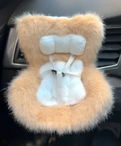 Labubu Car Seat Fluffy Caramel