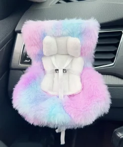 Labubu Car Seat Rainbow Pastel