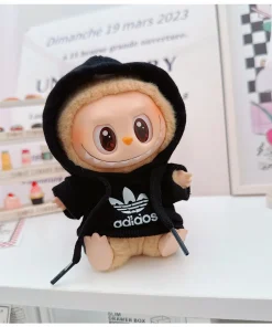 Labubu Adidas hoodie black