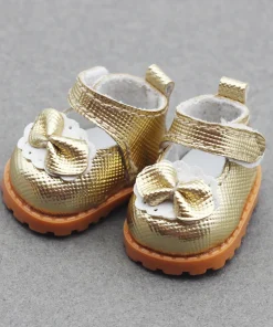 Labubu Mary Jane shoes gold