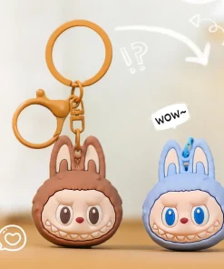 Labubu Pendant Keychain​ blue and brown