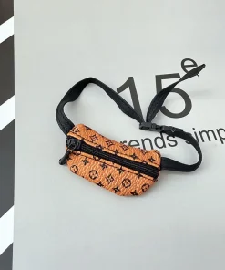 Labubu Louis Vuitton fanny pack camel