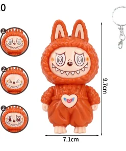 Labubu Doll Bag Charm red orange