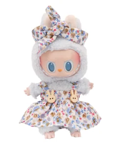 Labubu Dress blue flower